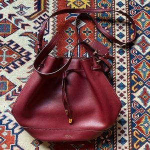 Lauren Ralph Lauren Burgundy Crossbody Bag